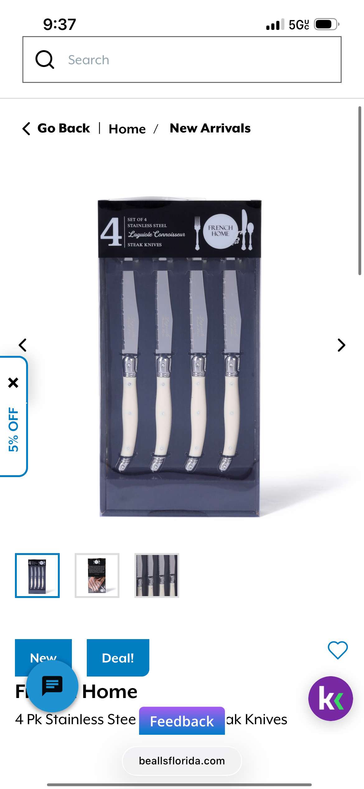 White Steak Knives